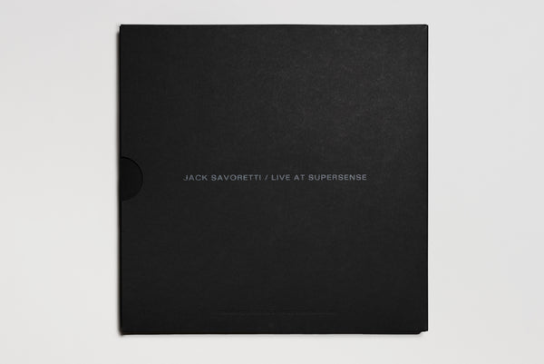 LIVE RECORDING EDITION NO. 3 § JACK SAVORETTI / LIVE AT SUPERSENSE