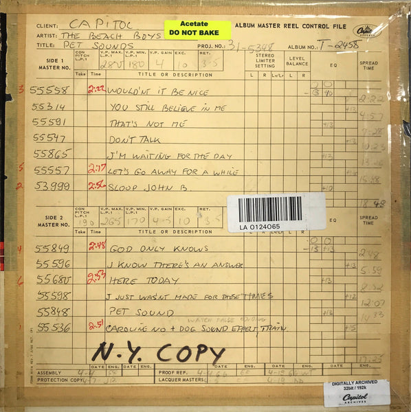 Archival Tape Edition No. 32 § The Beach Boys / Pet Sounds